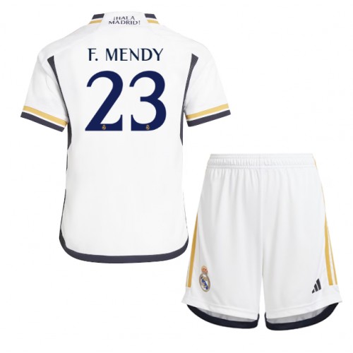 Dětský Fotbalový dres Real Madrid Ferland Mendy #23 2023-24 Domácí Krátký Rukáv (+ trenýrky)